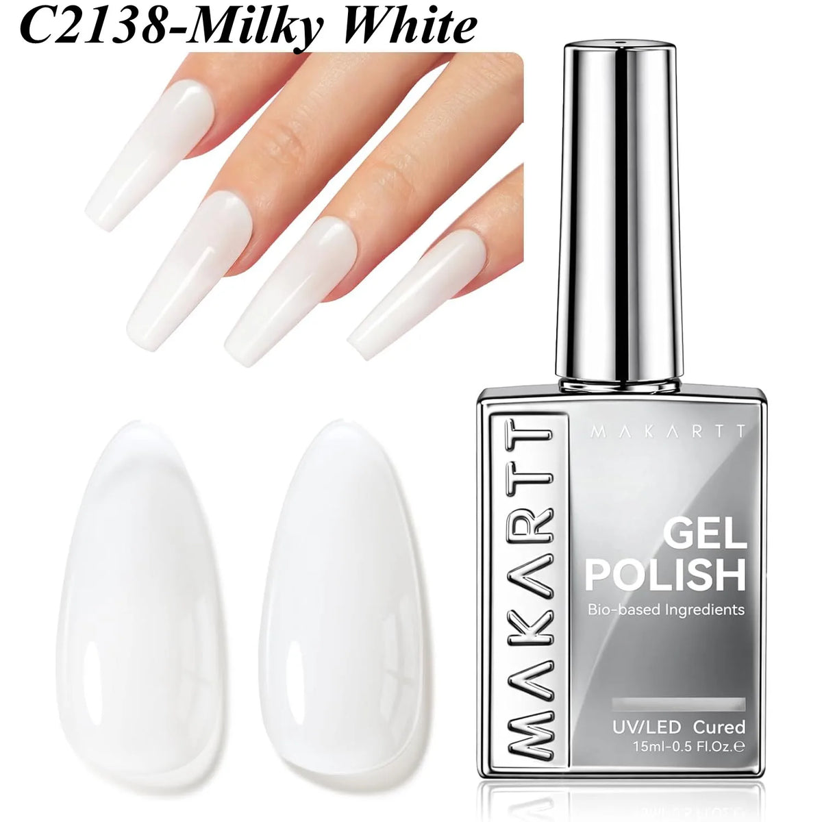 Makartt Hema Free Gel Nail Polish 15ml - Butter Yellow, High Gloss, Soak Off UV LED Nail Art Manicure DIY Home Salon Gift