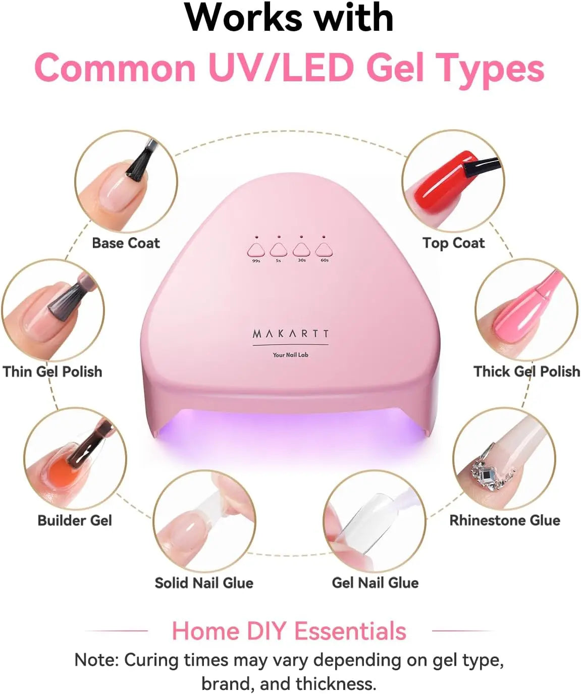 I love how this Makartt Compact Travel UV Nail Lamp makes doing gel nails so convenient, especially when I’m on the go. The small design makes it easy to store and travel with while still giving a professional-quality cure.