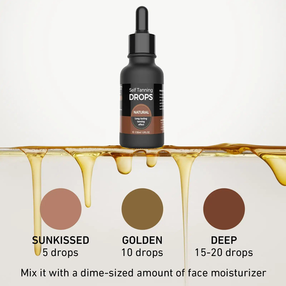 Body Tanning Oil Bronzer Instant Tan Darker Sun Tan From Packed with Ultra Moisturizing Oils Skin Hydrated Skin Care Tool