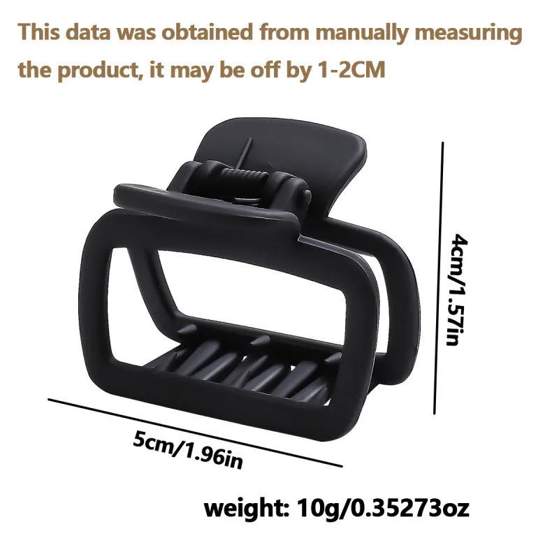 5pcs Women's Square Lightweight Hair Claw Clip Fashionable Elegant Hair Accessory Clip Suitable Hair Styling Makeup