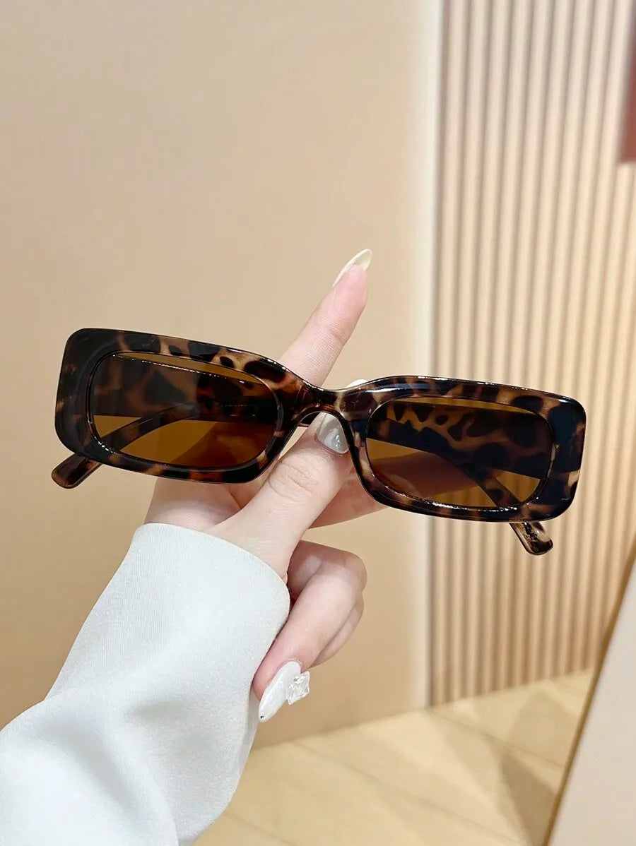 1pc Square Y2K Party Cute Daily Retro Beach Fashion Fashion Glasses For Men & Women Y2K Fest Music Fest For Summer Beach