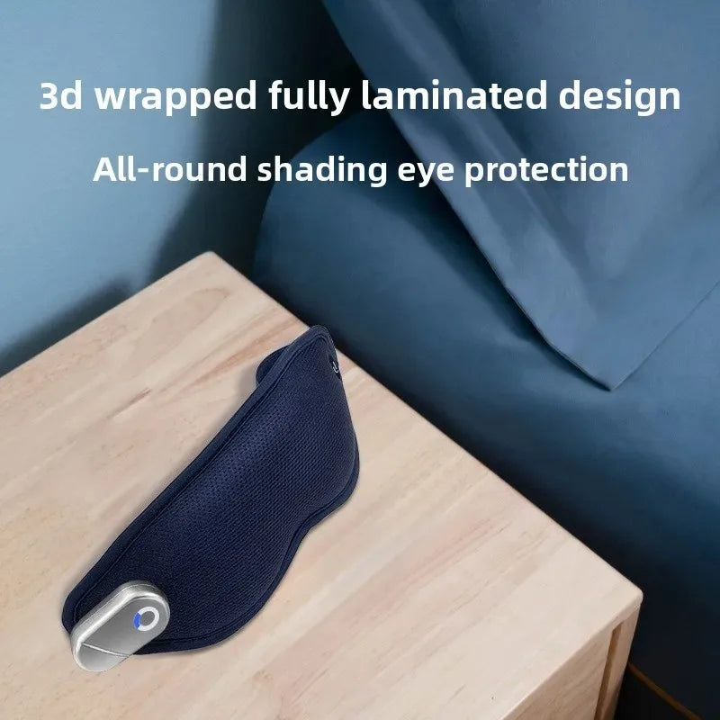 Electric Heated Eye Mask Relieve Eye Fatigue 3D Eye Patch with Vibration and Massager Wireless Sleep Aid Device with Heat Compress and Cold Compress