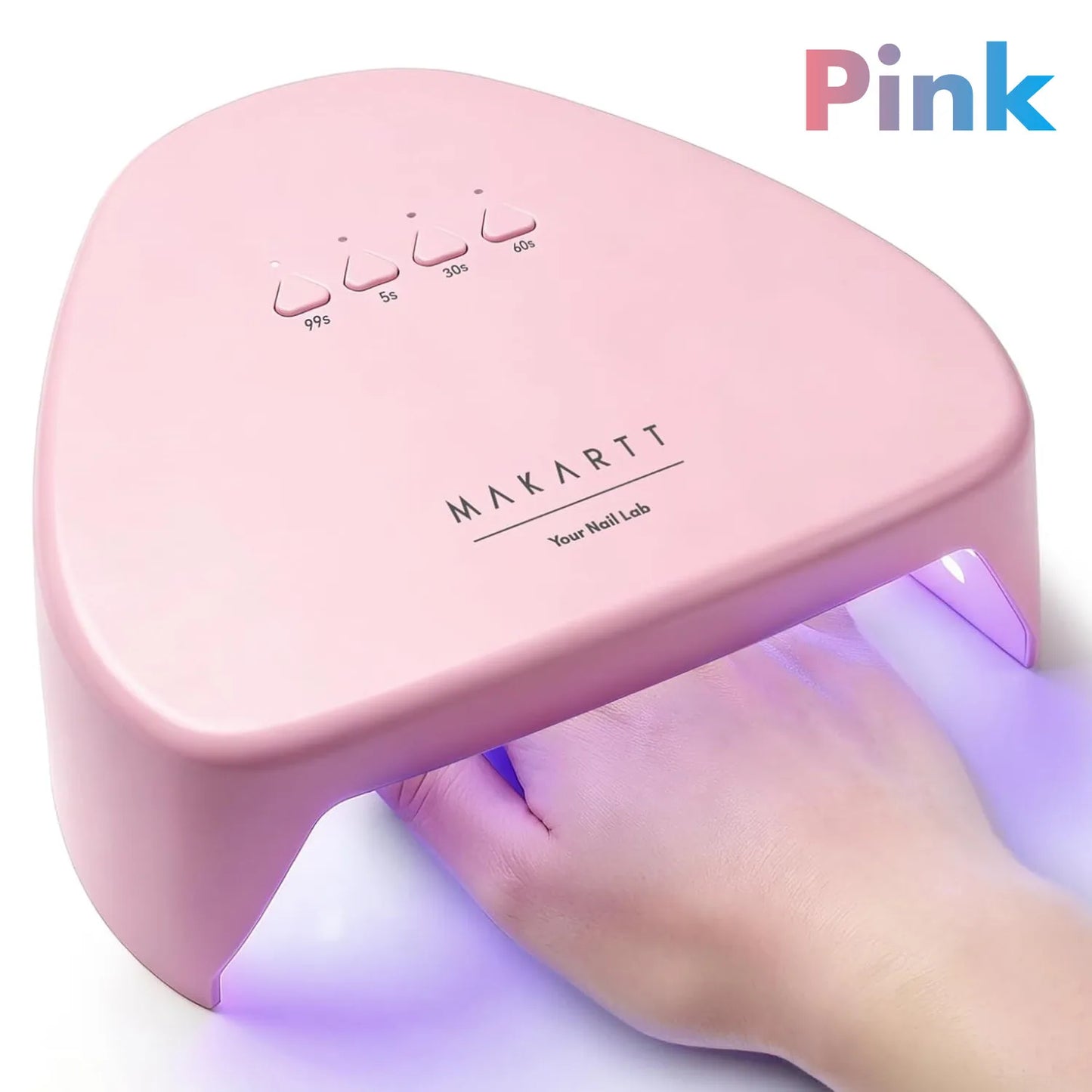 Makartt Compact Travel UV Nail Lamp Gel Polish Plug-in Nail Dryer 5s Flash Cure 99s Mode Dark Thick Gels Auto Sensor 4 Timers