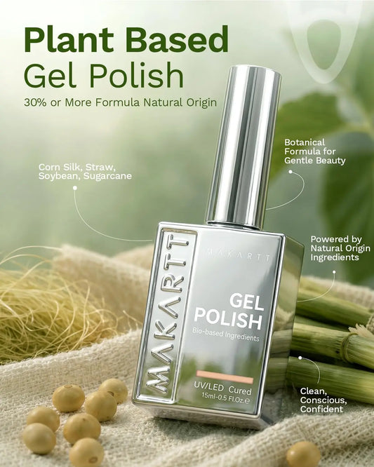 Makartt Jelly Nude Gel Nail Polish 15ML Hema-Free Cashmere Neutral Sheer Translucent UV LED Soak Off Manicure DIY Salon Gift