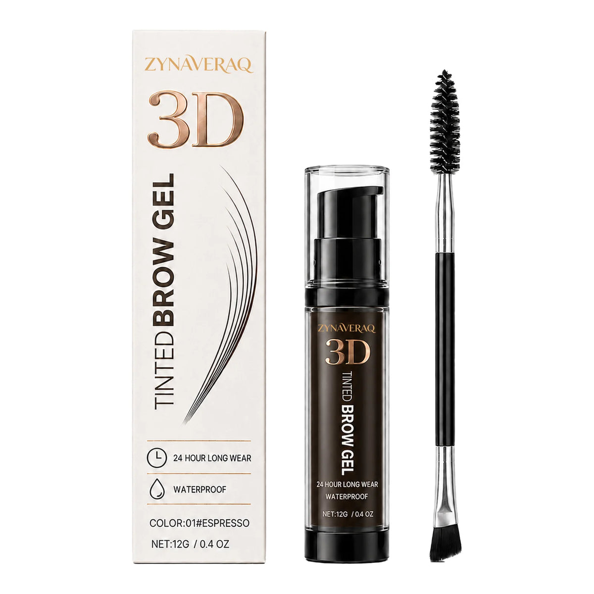 3D Tinted Brow Gel Rapid Drying Formula Sets Instantly Prevents Smudging Optimizes Color Uniformity Beginner Friendly Long Lasting Waterproof Sweat Resistant Eyebrow Makeup