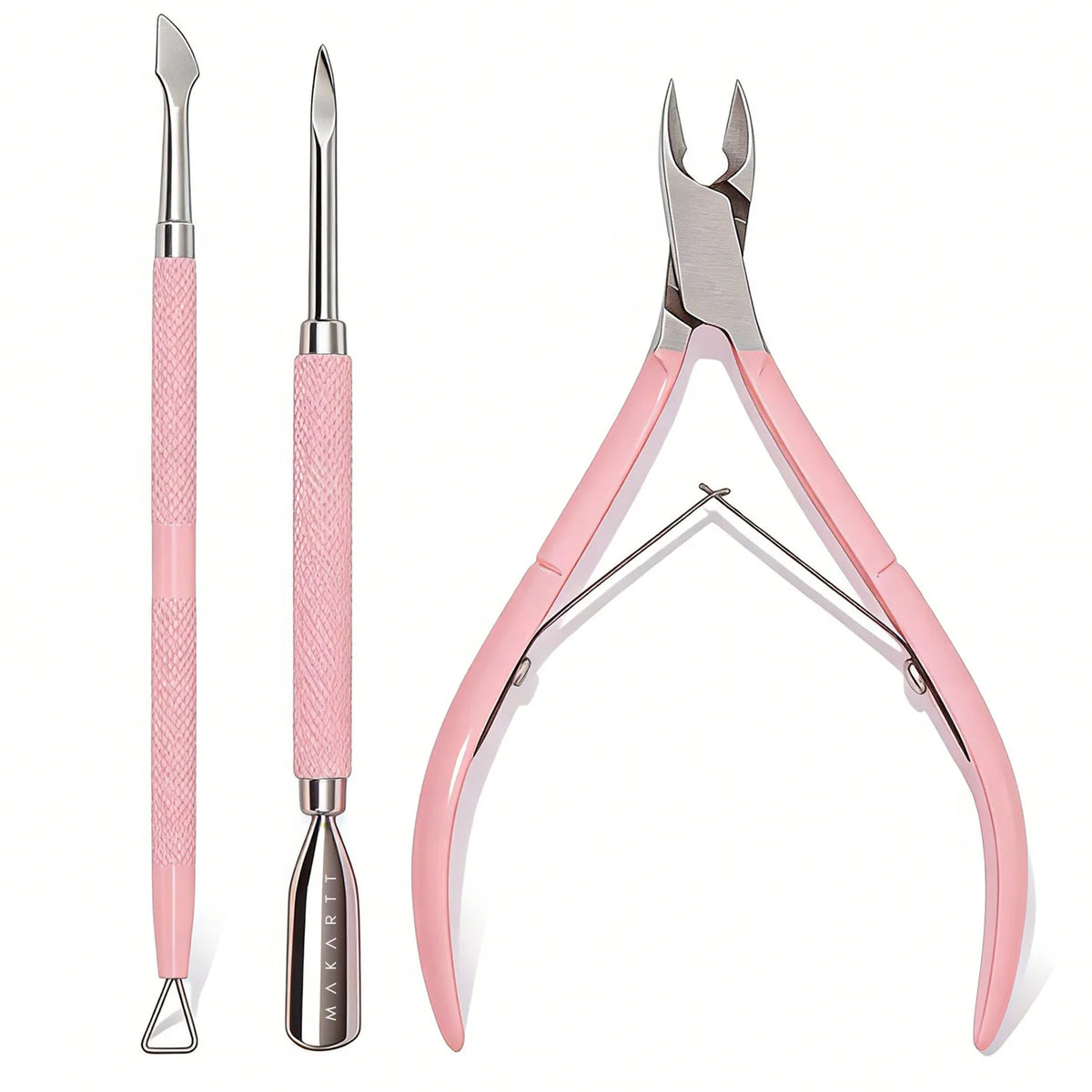 Cuticle Trimmer Cuticle Remover with Cuticle Pusher, Professional Stainless Steel Durable Pedicure Manicure Tools Cutter Nipper