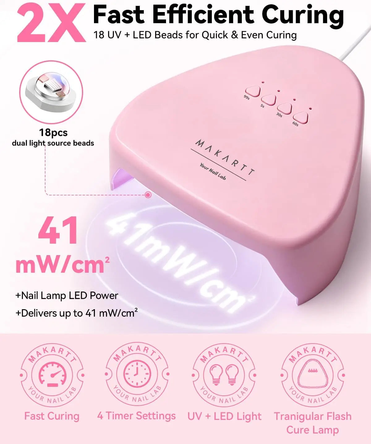 I love how this Makartt Compact Travel UV Nail Lamp makes doing gel nails so convenient, especially when I’m on the go. The small design makes it easy to store and travel with while still giving a professional-quality cure.