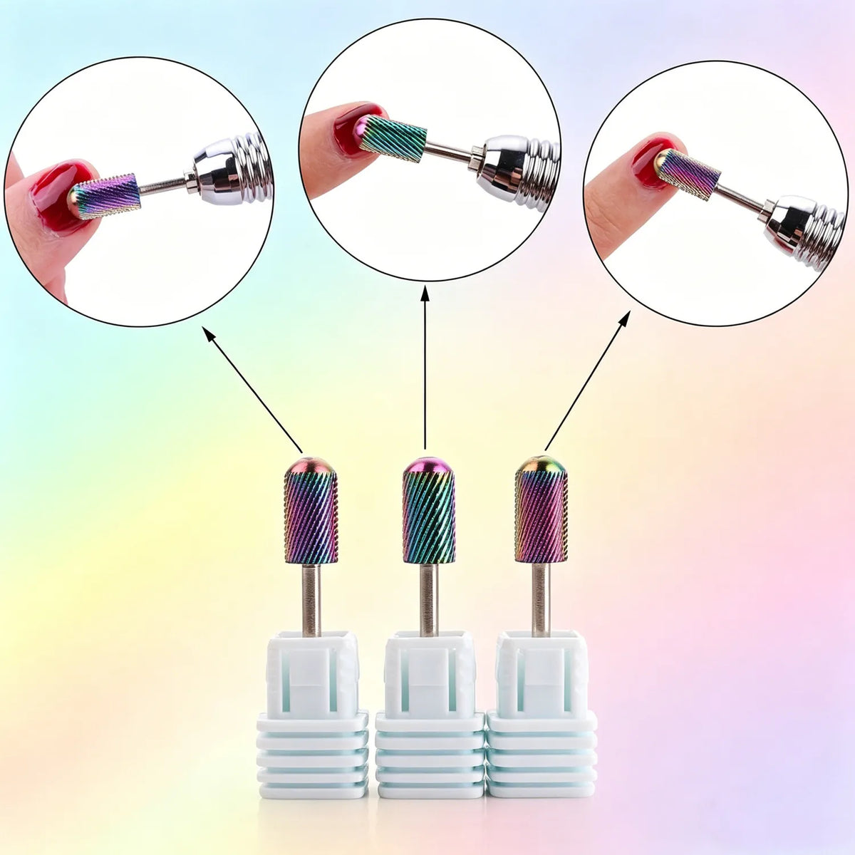 Makartt Nail Drill Bits for Electric Nail Drill Machine Manicure Nail Files Accessories Gel Polish Nail Extension Gel Removing