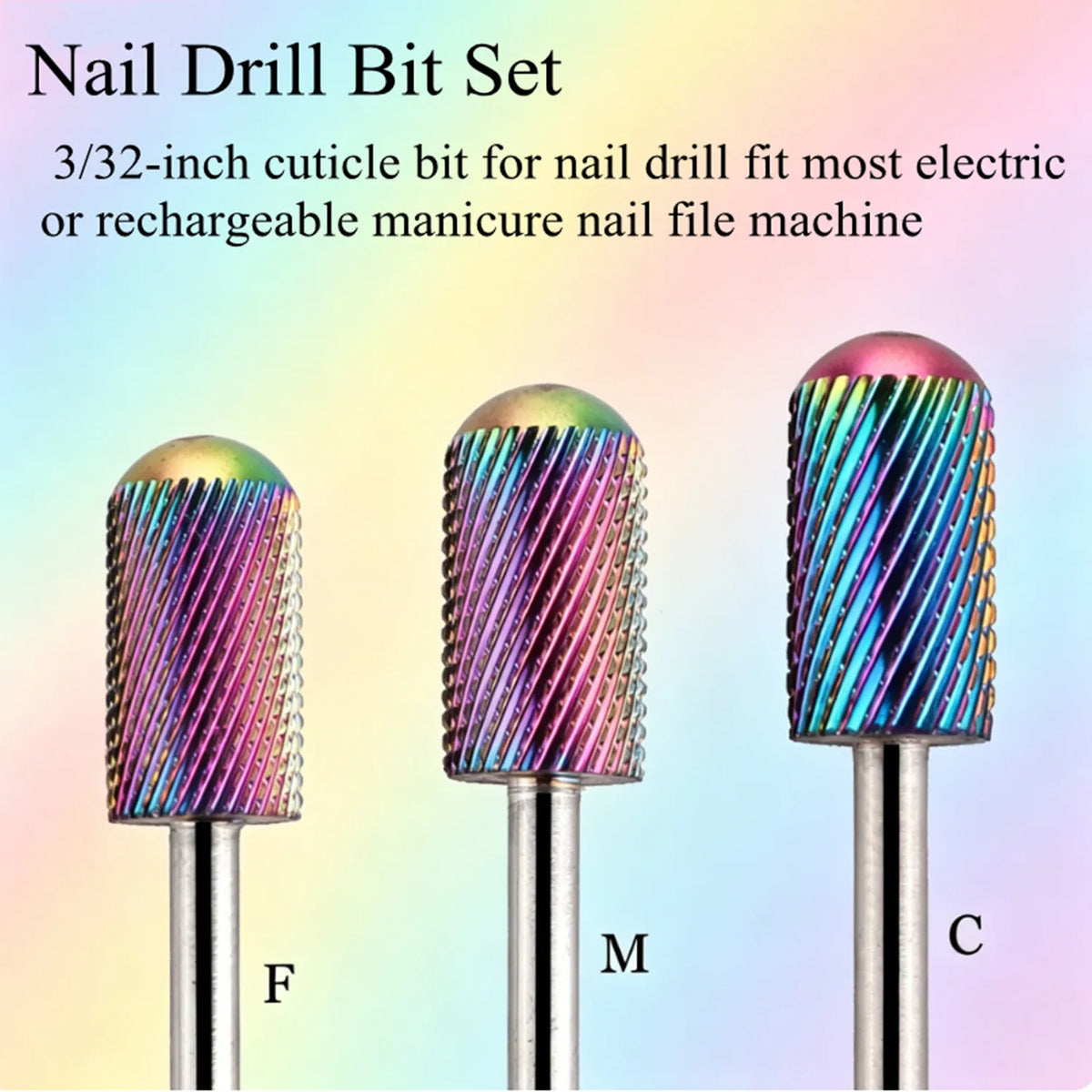 Makartt Nail Drill Bits for Electric Nail Drill Machine Manicure Nail Files Accessories Gel Polish Nail Extension Gel Removing