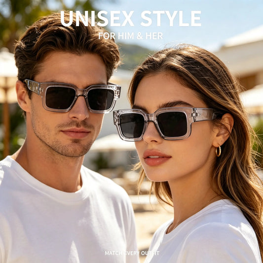 Y2K Small Rectangle Sunglasses Men Women Retro Narrow Square Sun Glasses Punk Fashion UV400 Protection Shades Streetwear Trendy Eyewear for Beach Travel