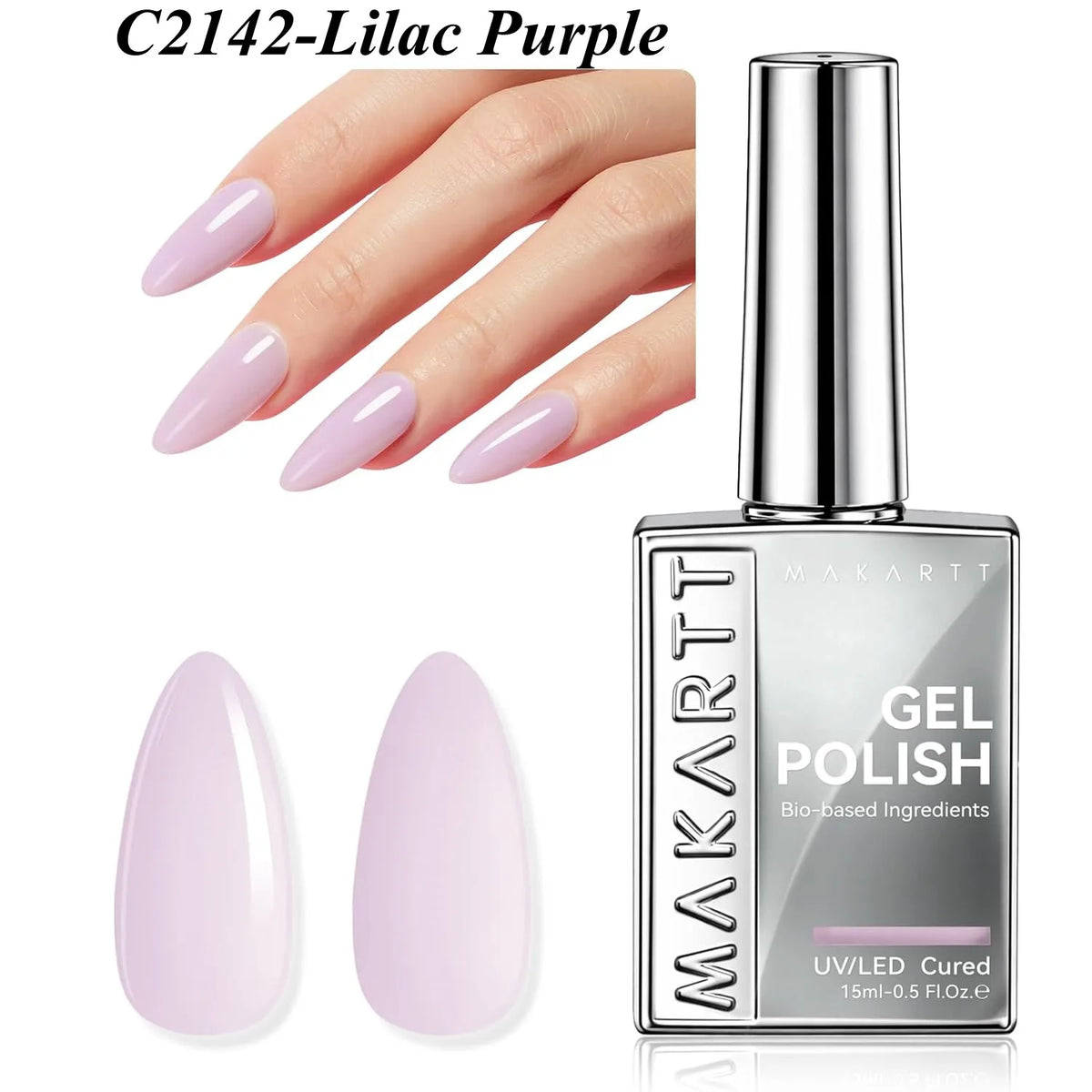 Makartt Hema Free Gel Nail Polish 15ml - Butter Yellow, High Gloss, Soak Off UV LED Nail Art Manicure DIY Home Salon Gift