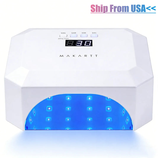 Makartt UV LED Nail Lamp for Nails Glue, UV Light for Gel Poliah Rechargeable Aurora 36W Gel Lamp with 4 Timers & Auto Sensor