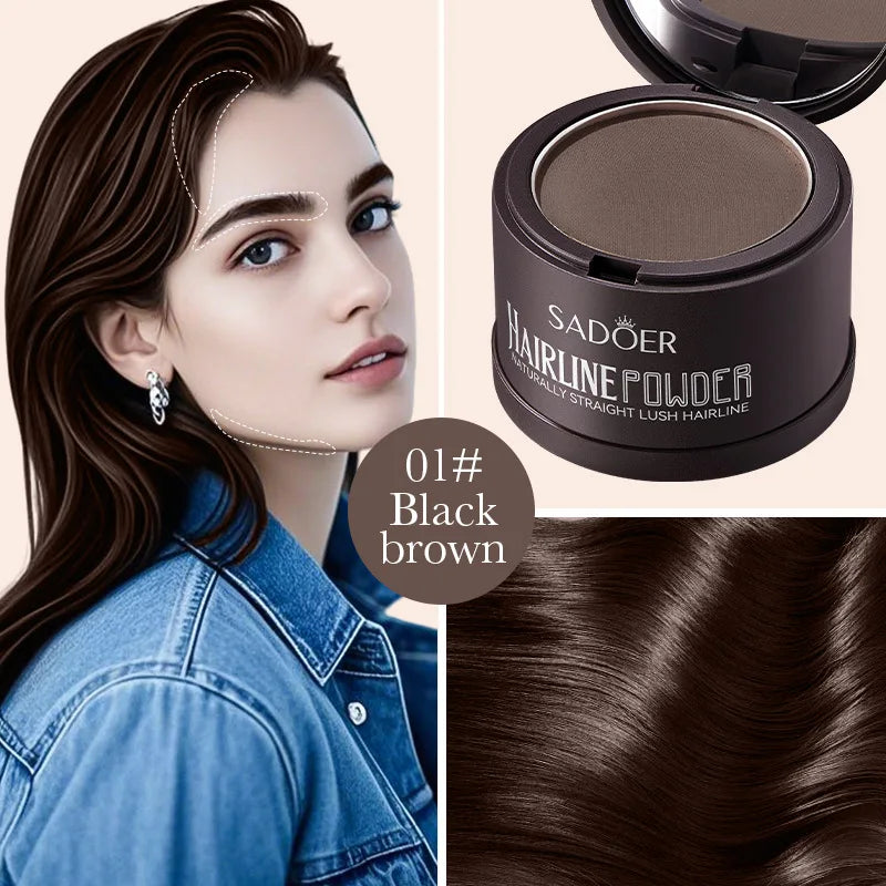 Hairline Shadow Powder Natural Cover Hairline Repair Filling Powder Men And Women Sweatproof Fluffy Hair Makeup Concealer Repair Filling Powder