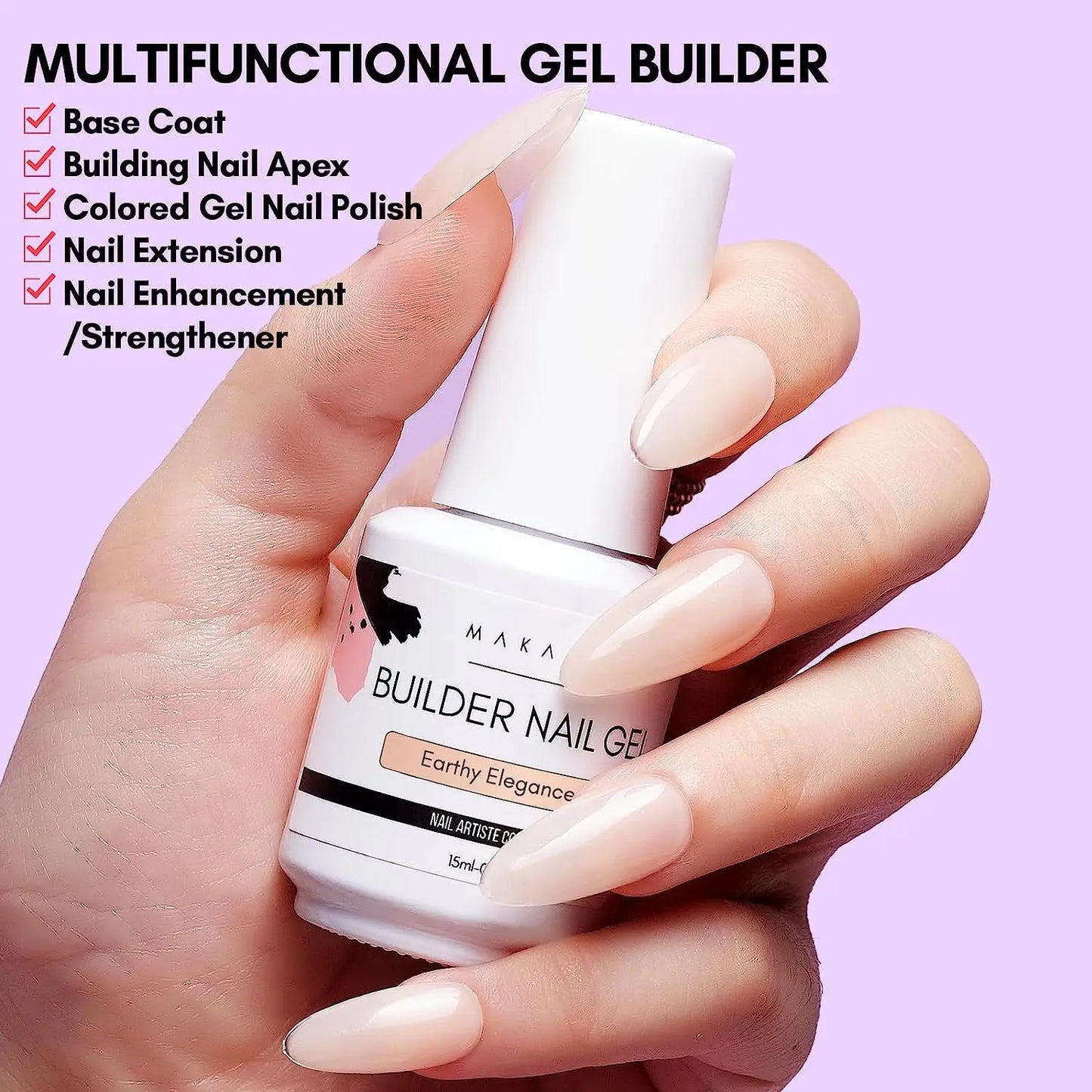 I love how this Makartt 5-in-1 Builder Gel makes creating strong, beautiful nails so simple. It’s perfect for nail extensions, strengthening weak nails, repairing damage, and creating a smooth base for a long-lasting manic