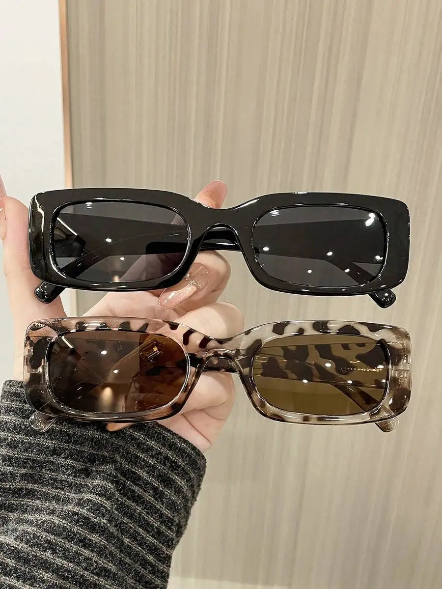 1pc Square Y2K Party Cute Daily Retro Beach Fashion Fashion Glasses For Men & Women Y2K Fest Music Fest For Summer Beach