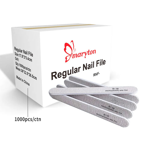 1000Pcs Large Nail File Nail  File for Manicure Buffering Pedicure Care
