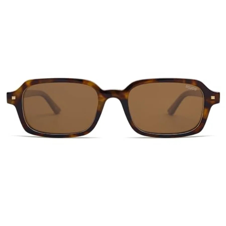 Trendy Rectangle Polarized Sunglasses Womens Mens, Small Retro Fashion Thin Slim Square Sunnies SJ2610