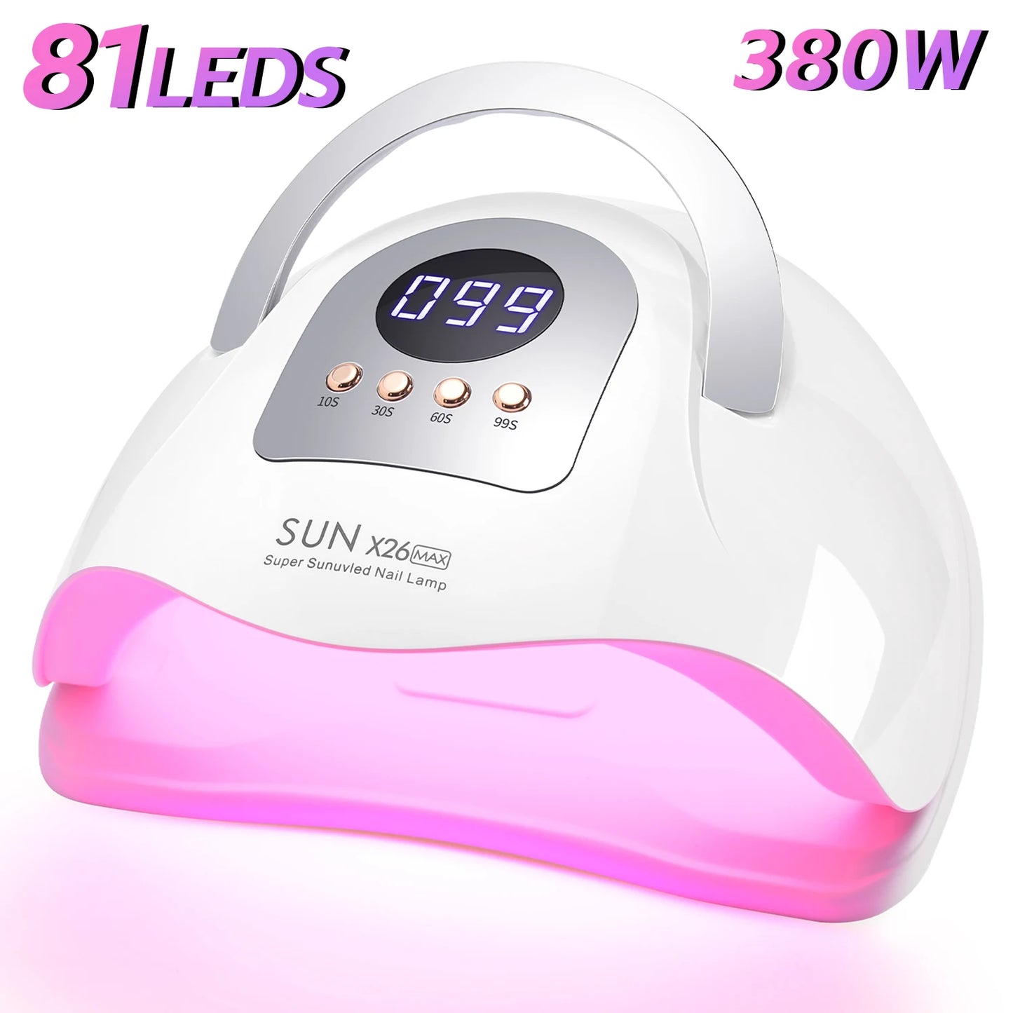 380W UV LED Lamp For Nails With 4 Timer Memory Function Lamp For Gel Polish Drying Lamp Nail  With Auto Smart Sensor Nail