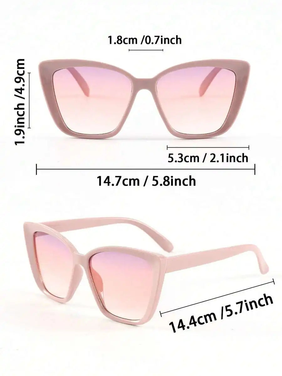 3/4pcs Women Cat Eye Frame Delicate Personalized Multicolor Never Outdated Fashion Glasses Combination For Driving Outdoor