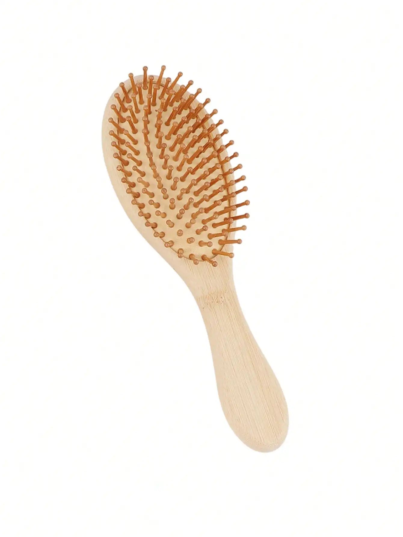 4-Piece Bamboo Hairbrush and Comb Set—Natural Wood & Bamboo Hairbrushes, Promotes Hair Growth, Suitable for All Hair Types