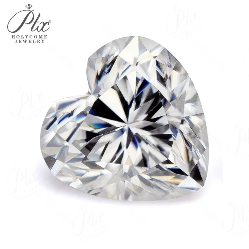 Rare Heart Cut Moissanite Loose Stones Real 3EX Cut D Color VVS1 0.1-5ct Heart Shape Moissanite Diamonds Jewelry Making Ring/Necklace