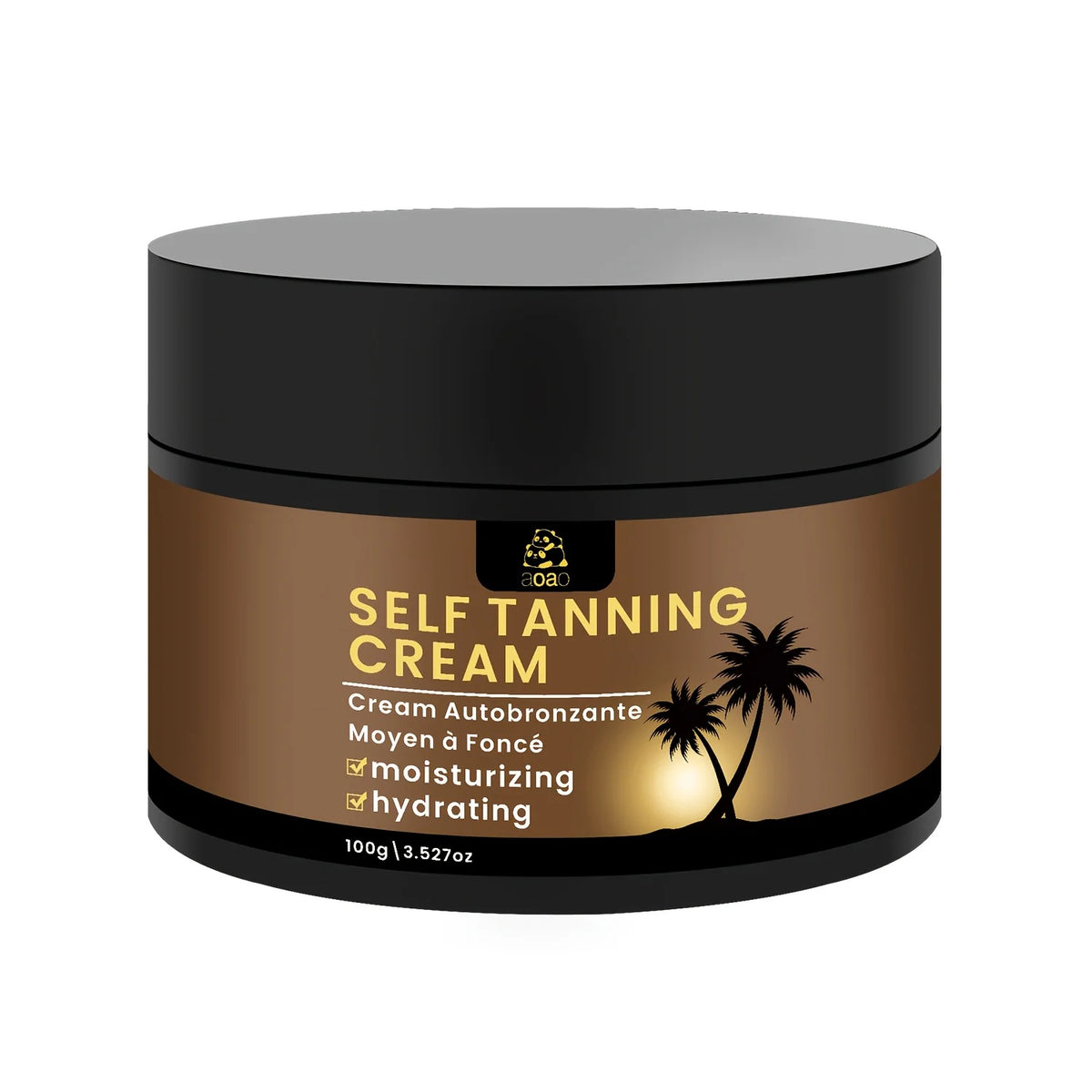 2pcs Self-Tanning Firm Cream With Aloe & Coconut Medium-Dark Tone Hydrating Moisturizer For A Glowing Bronze 100g