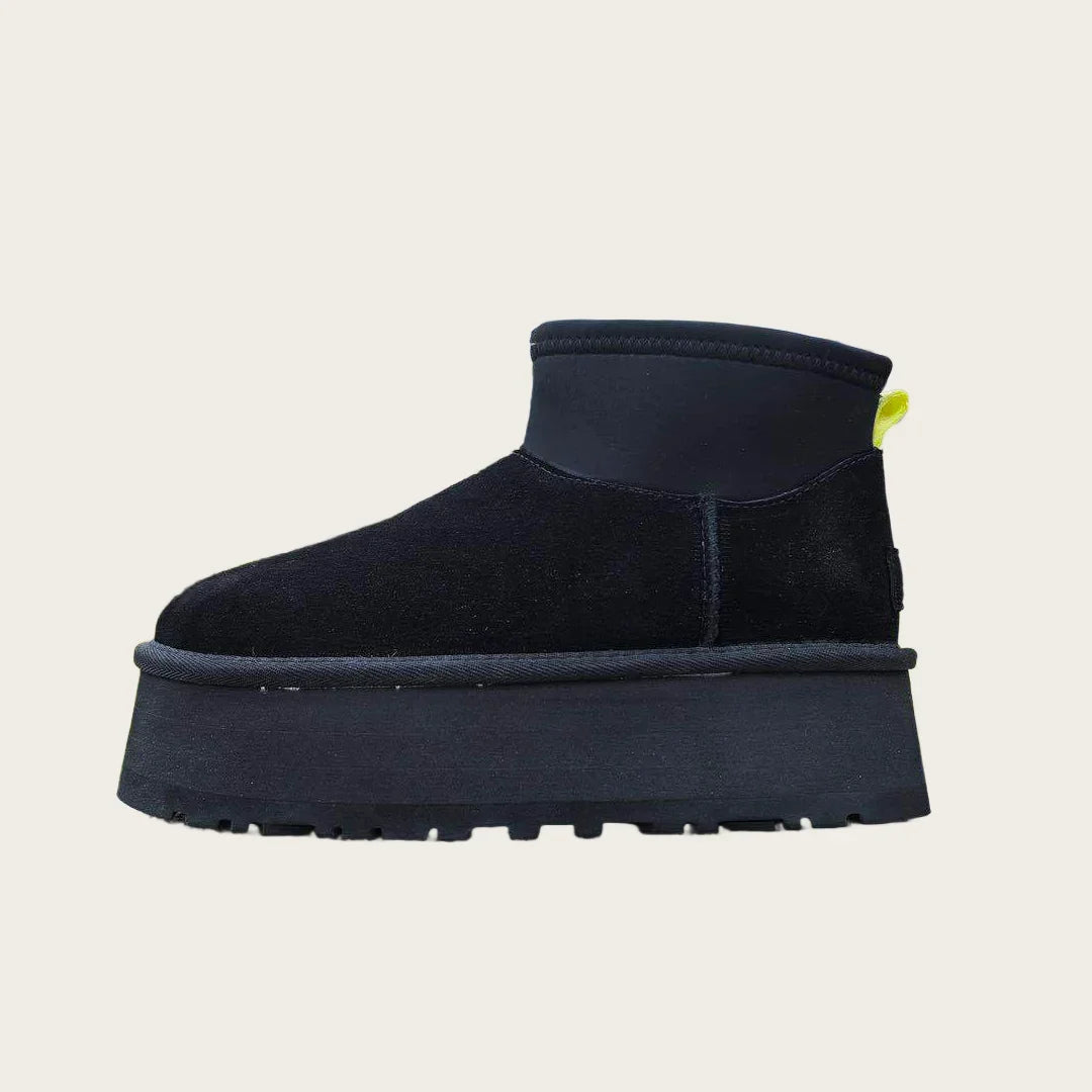 HOE NEW Women's Boots casual shoes low-top leather comfortable warm fashionable height increase wear-resistant soft Size 36-41