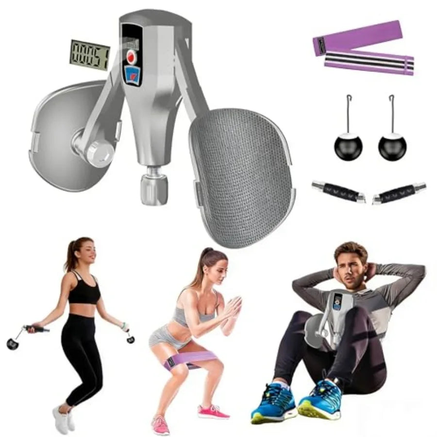 Kegel Trainer, Multi-Function 132 lbs Resistance Pelvic Floor Exercise Devices with Thigh Straps, Handles, Resistance Bands and