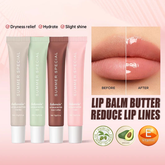 15g Tinted Berry Hue Lip Balm Long-Lasting Hydrating Shimmer Lipstick 4colors Gently Smoothing Repairing Lips Makeup Accessories Moisturizing Lip