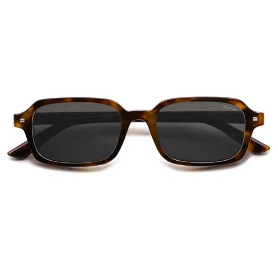 Trendy Rectangle Polarized Sunglasses Womens Mens, Small Retro Fashion Thin Slim Square Sunnies SJ2610
