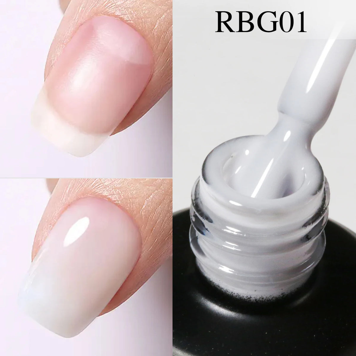 Mocmaki GEL Structure Gel Funny Bunny Rubber Base Gel Nail Polish 15ML Semi Permanent UV Soak Off Milky White Gellak for Manicur