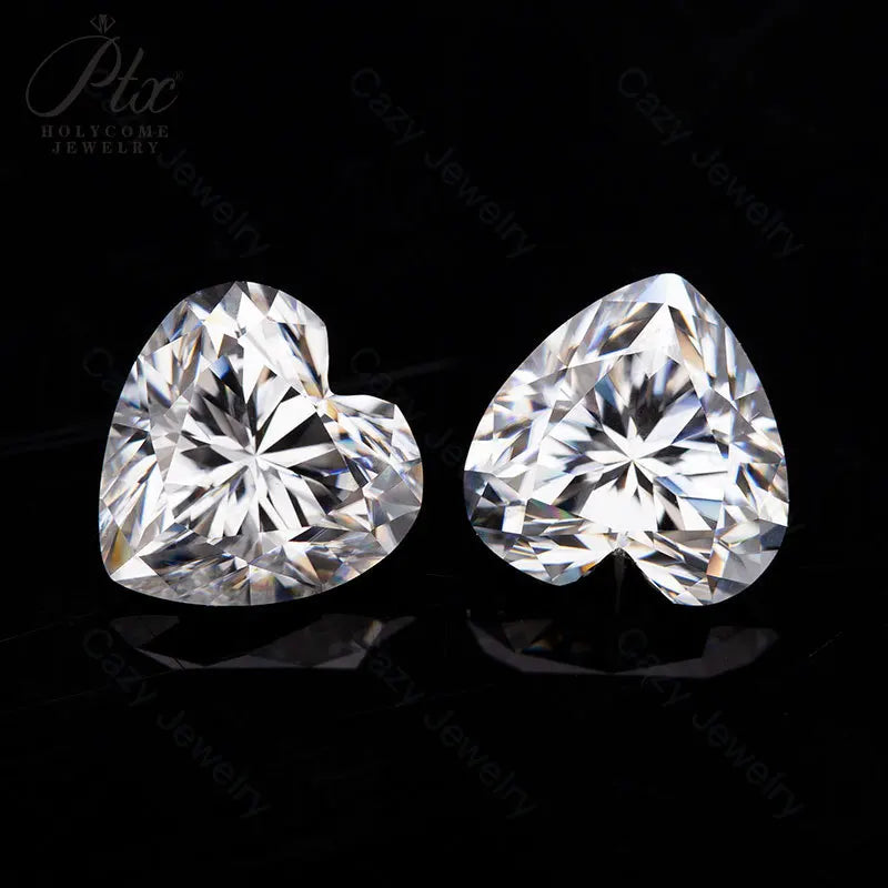 Rare Heart Cut Moissanite Loose Stones Real 3EX Cut D Color VVS1 0.1-5ct Heart Shape Moissanite Diamonds Jewelry Making Ring/Necklace