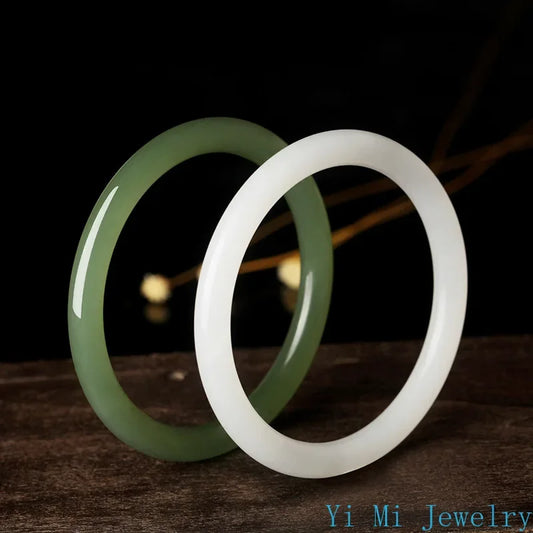 Natural Jade White Jade Fine Round Bracelet Seiko Fine Hand Ring Jade Bracelet Bangles with Designer Charms Bracelets for Women