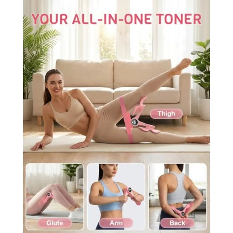 Thigh Trainer for Women with 3 Resistance Bands & Digital Screen – Inner Thigh Exerciser, Pelvic Floor Exercise Device & Kegel Trainer for Home Fitness
Strengthen Your Pelvic Floor, Tone Your Inner Thighs & Build Lower Bod