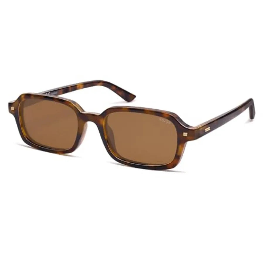 Trendy Rectangle Polarized Sunglasses Womens Mens, Small Retro Fashion Thin Slim Square Sunnies SJ2610