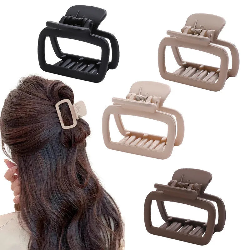 5pcs Women's Square Lightweight Hair Claw Clip Fashionable Elegant Hair Accessory Clip Suitable Hair Styling Makeup