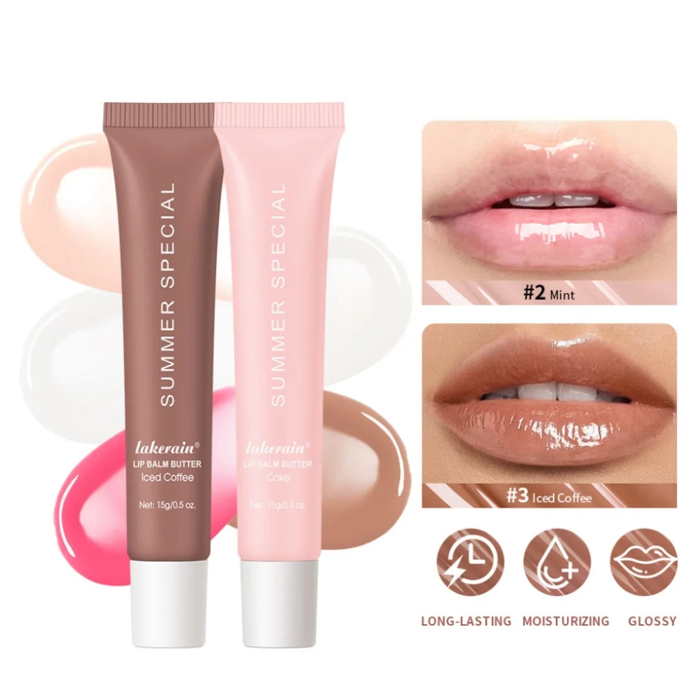 15g Tinted Berry Hue Lip Balm Long-Lasting Hydrating Shimmer Lipstick 4colors Gently Smoothing Repairing Lips Makeup Accessories Moisturizing Lip