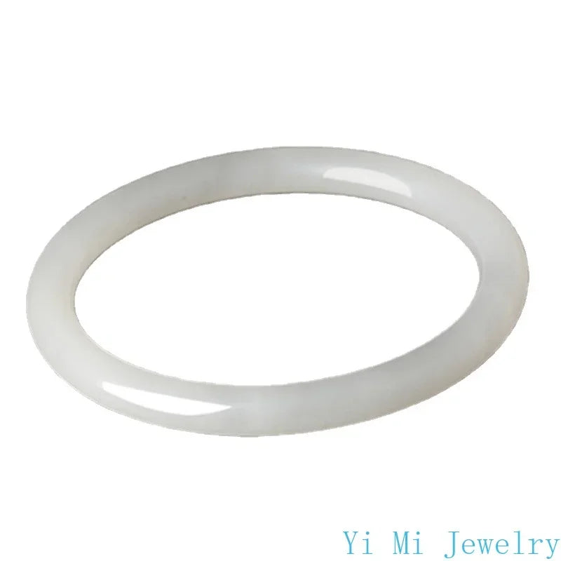 Natural Jade White Jade Fine Round Bracelet Seiko Fine Hand Ring Jade Bracelet Bangles with Designer Charms Bracelets for Women