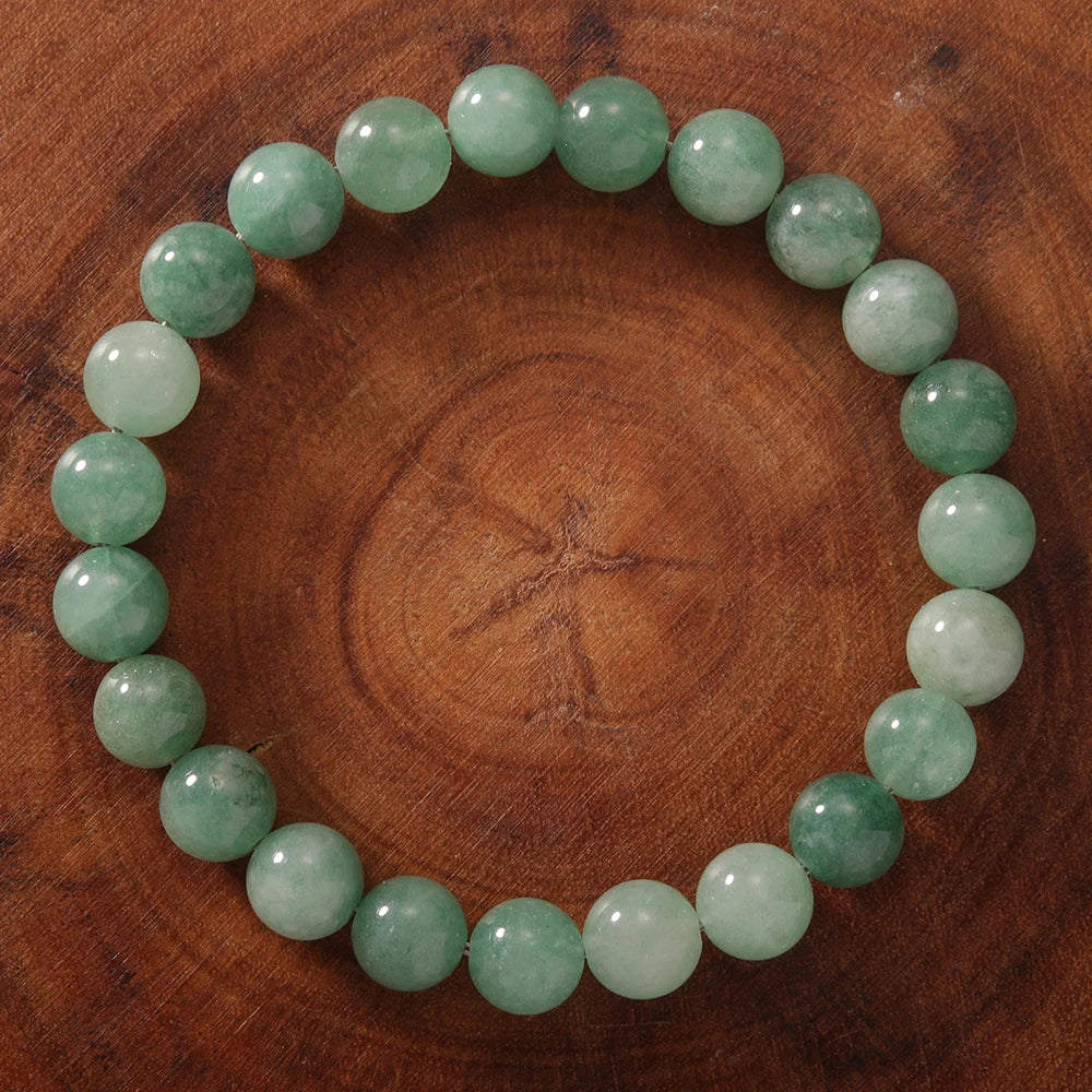 Genuine Jade Bracelet for Women Mens Green Crystal Beaded Bangle Fortune Braclet Natural Stone Clearance Jewelry