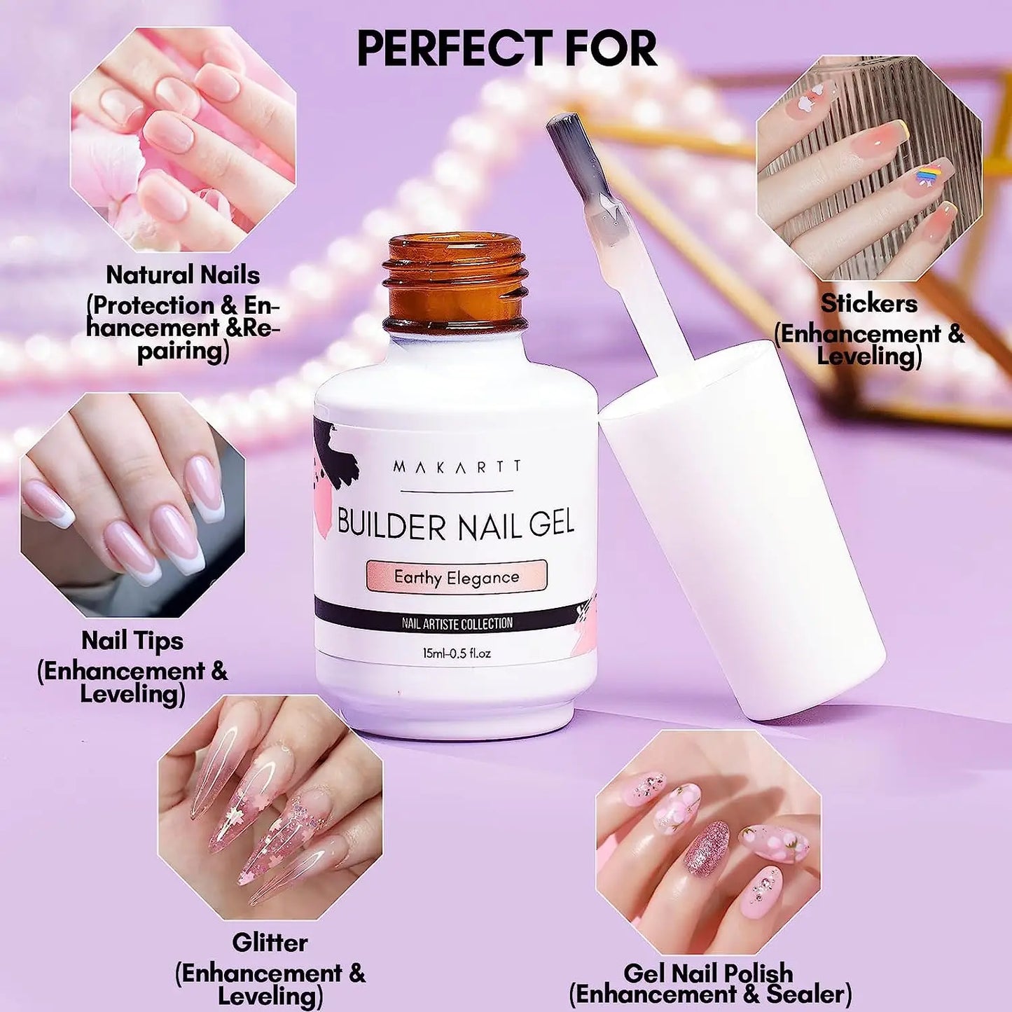 I love how this Makartt 5-in-1 Builder Gel makes creating strong, beautiful nails so simple. It’s perfect for nail extensions, strengthening weak nails, repairing damage, and creating a smooth base for a long-lasting manic