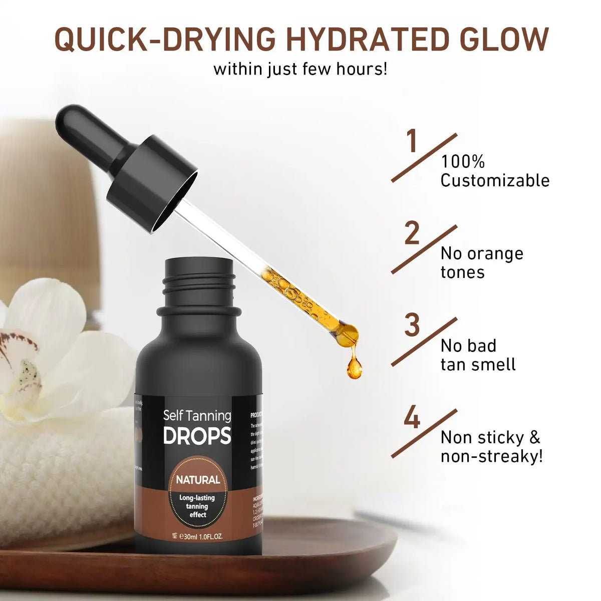 Body Tanning Oil Bronzer Instant Tan Darker Sun Tan From Packed with Ultra Moisturizing Oils Skin Hydrated Skin Care Tool