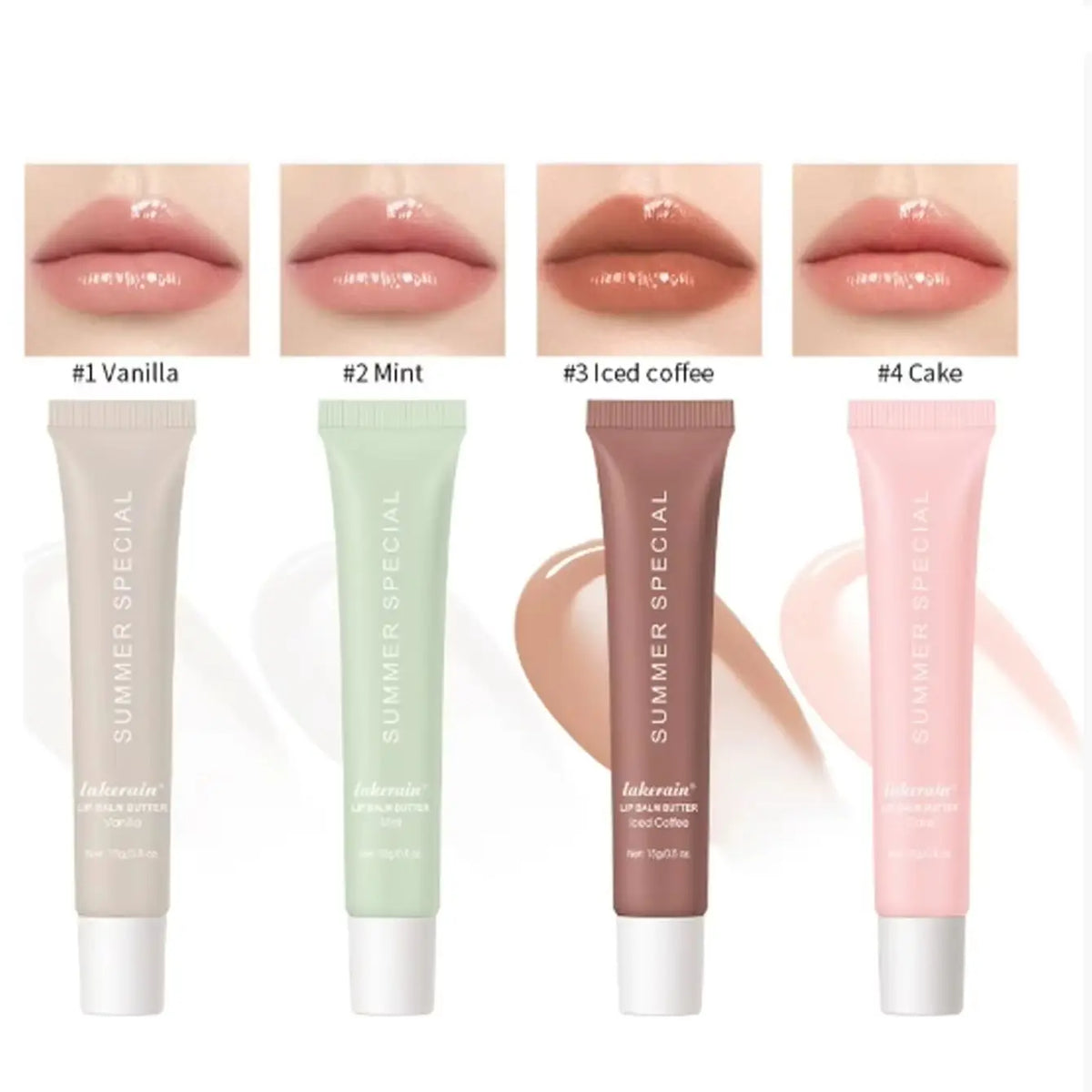 15g Tinted Berry Hue Lip Balm Long-Lasting Hydrating Shimmer Lipstick 4colors Gently Smoothing Repairing Lips Makeup Accessories Moisturizing Lip