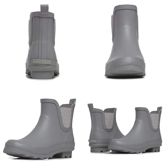 Laura Ashley Women's Waterproof Mid Cut Ankle Rain Boots