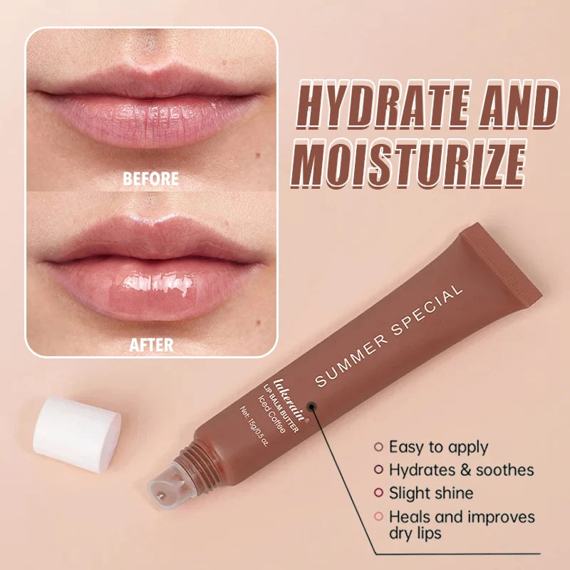15g Tinted Berry Hue Lip Balm Long-Lasting Hydrating Shimmer Lipstick 4colors Gently Smoothing Repairing Lips Makeup Accessories Moisturizing Lip
