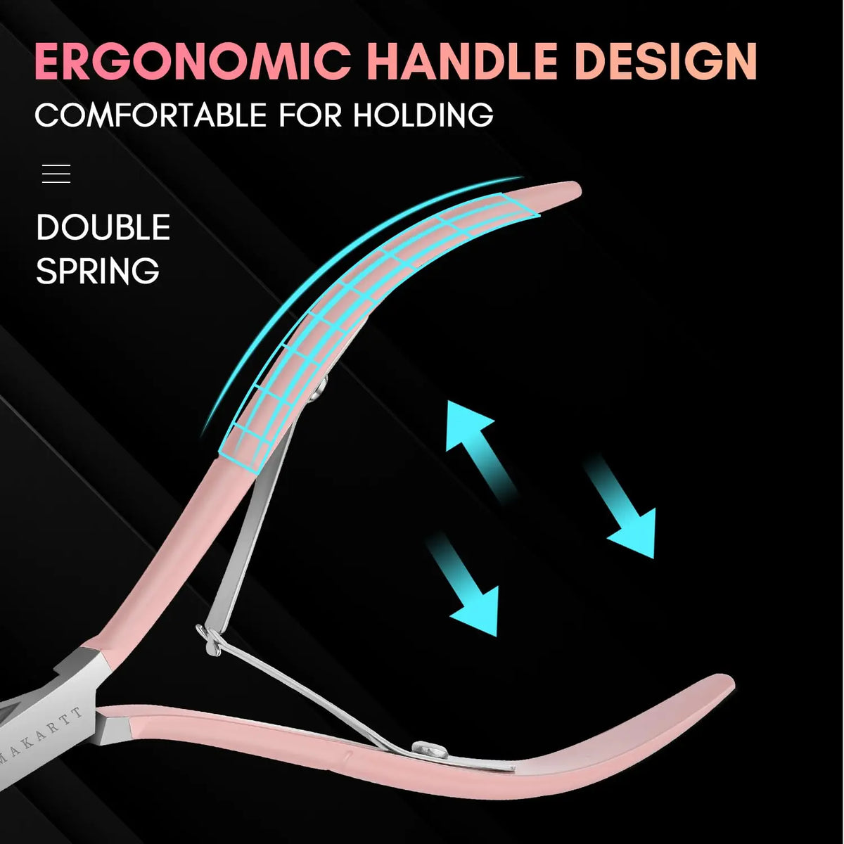 Cuticle Trimmer Cuticle Remover with Cuticle Pusher, Professional Stainless Steel Durable Pedicure Manicure Tools Cutter Nipper