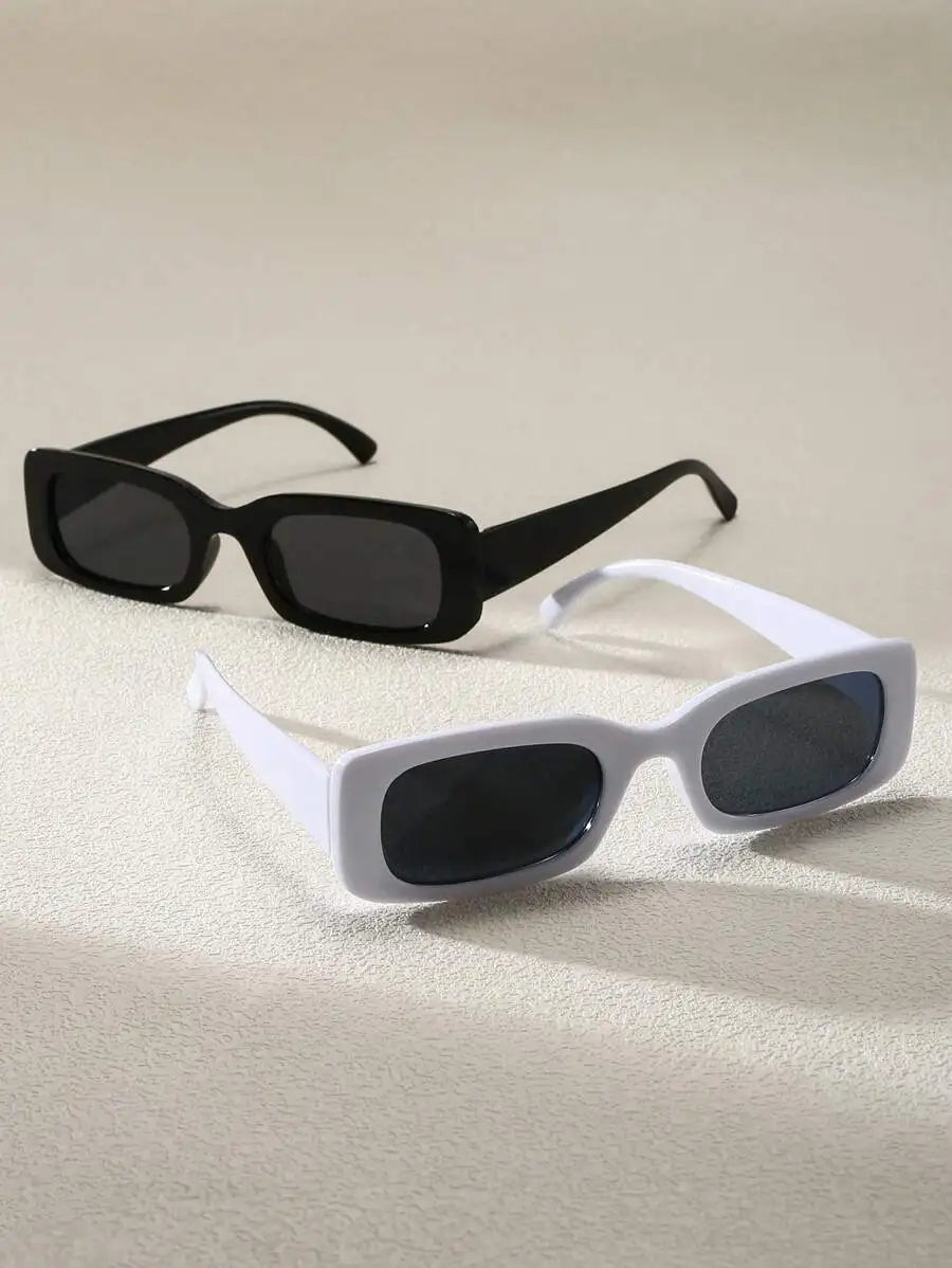 1pc Square Y2K Party Cute Daily Retro Beach Fashion Fashion Glasses For Men & Women Y2K Fest Music Fest For Summer Beach
