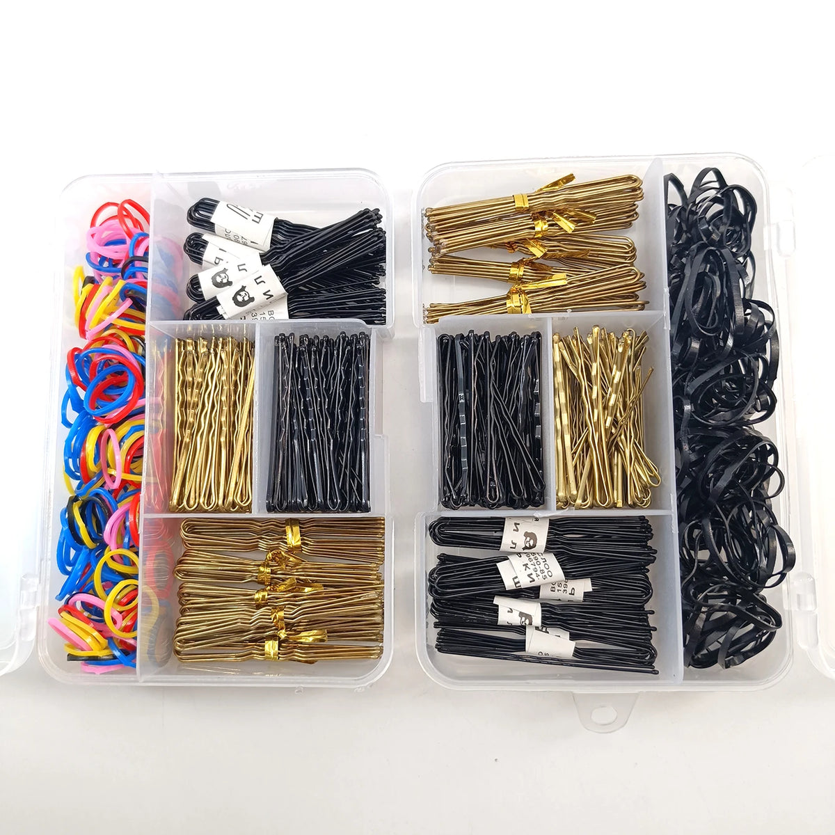 320 PCS Box-packed Hair Clips and Rubber Bands Set For Women Girls Hair Ties Ponytail Holder Scrunchies Accessories