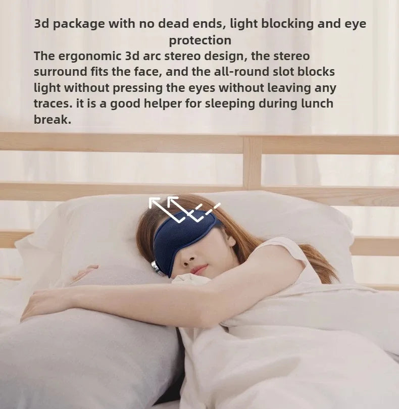 Electric Heated Eye Mask Relieve Eye Fatigue 3D Eye Patch with Vibration and Massager Wireless Sleep Aid Device with Heat Compress and Cold Compress