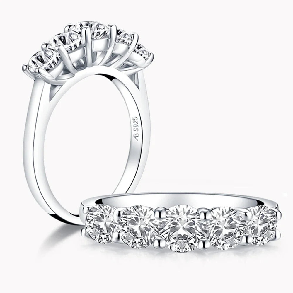 Cbtb Fashion Design Round D Color Pass Test Really Moissanite Luxury Wedding 925 Sterling Silver Jewelry Wholesale