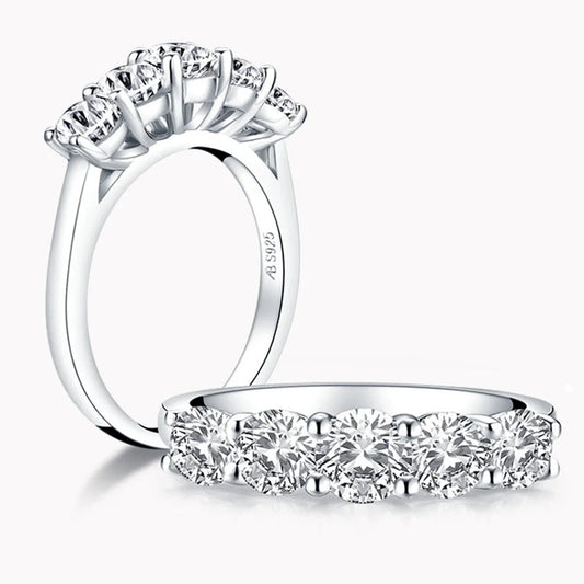 Cbtb Fashion Design Round D Color Pass Test Really Moissanite Luxury Wedding 925 Sterling Silver Jewelry Wholesale